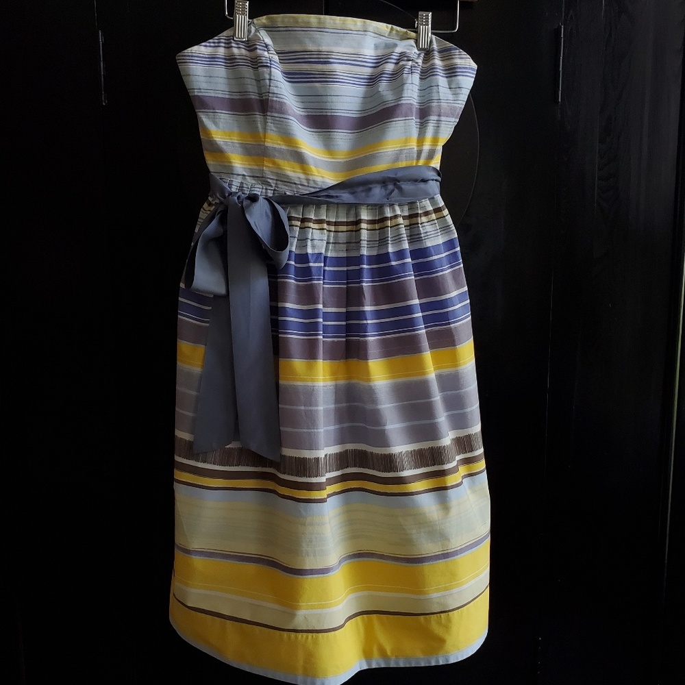 Anthropologie Maeve strapless dress with pockets